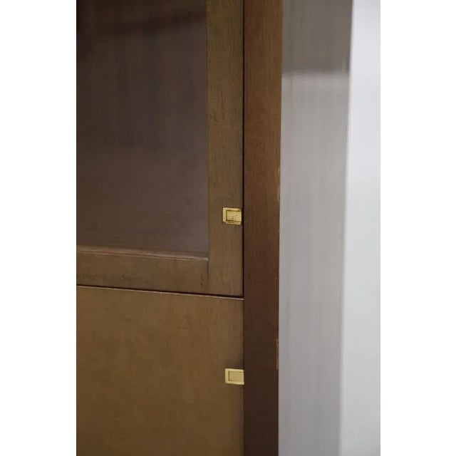 Vintage Wood and Glass Bookcase by Pierre Balmain For Sale - Image 4 of 9