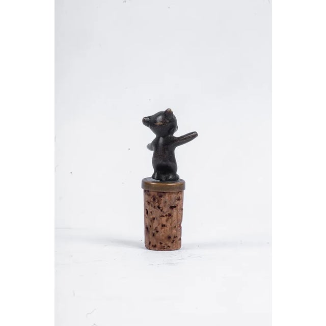 Mid-Century Modern Bear Bottle Stopper by Walter Bosse, 1950s For Sale - Image 3 of 5