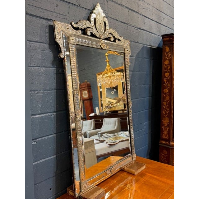 Vintage Venetian Etched Glass Mirror For Sale In Dallas - Image 6 of 6