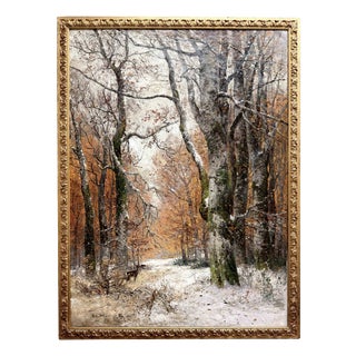 Düsseldorf, Winter Silence, 1894, Oil on Canvas For Sale
