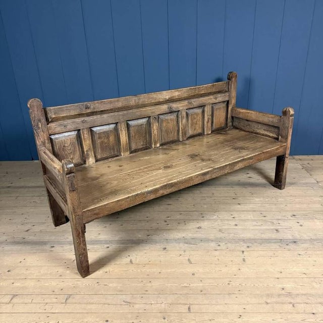 Antique Spanish Wooden Bench, 19th Century For Sale - Image 4 of 18