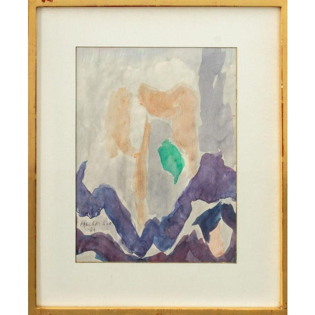 Paper Willard MacGregor Abstract Watercolors, 2 For Sale - Image 7 of 11
