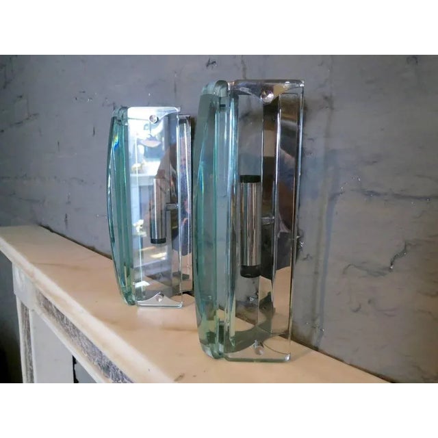 Italian Glass Wall Sconces, 1960s, Set of 2 For Sale - Image 4 of 6