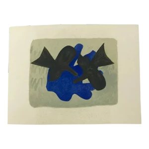 1963 Braque Lithograph 181 Affiche Bijoux De Braque