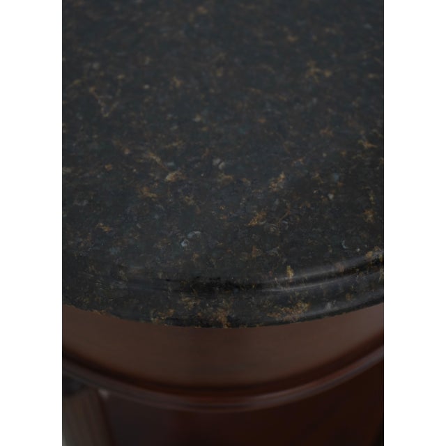 Harden Marble Top Cherry 1 Drawer Console Serving Table For Sale - Image 11 of 18