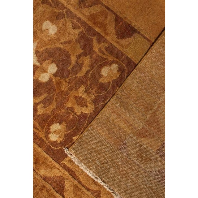 Late 19th Century Antique Agra Runner Gold Brown Geometric Fragment Rug For Sale - Image 5 of 5