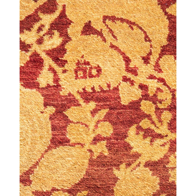 Traditional Mogul Collection Hand-Knotted Area Rug - Red 4' 2" x 6' 1" For Sale - Image 3 of 9