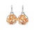 Mid-Century Modern Mid 20th Century 14k White Gold Diamond Sapphire Rose Flower Drop Earrings Estate, Pair For Sale - Image 3 of 4