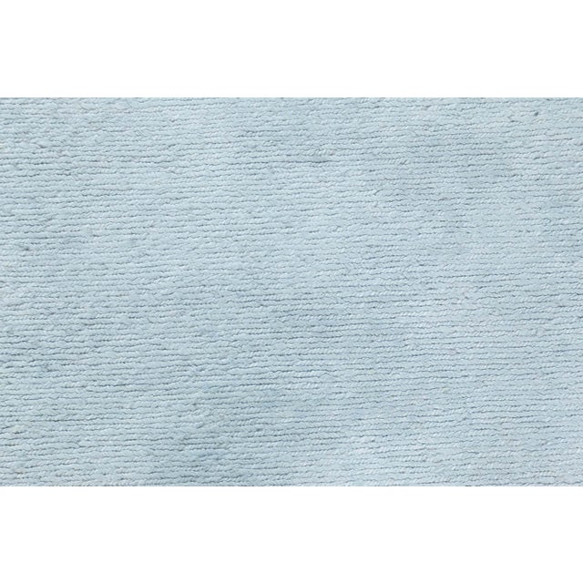 Modern Modern Custom Handwoven Silk Runner in Soft Gray For Sale - Image 3 of 8