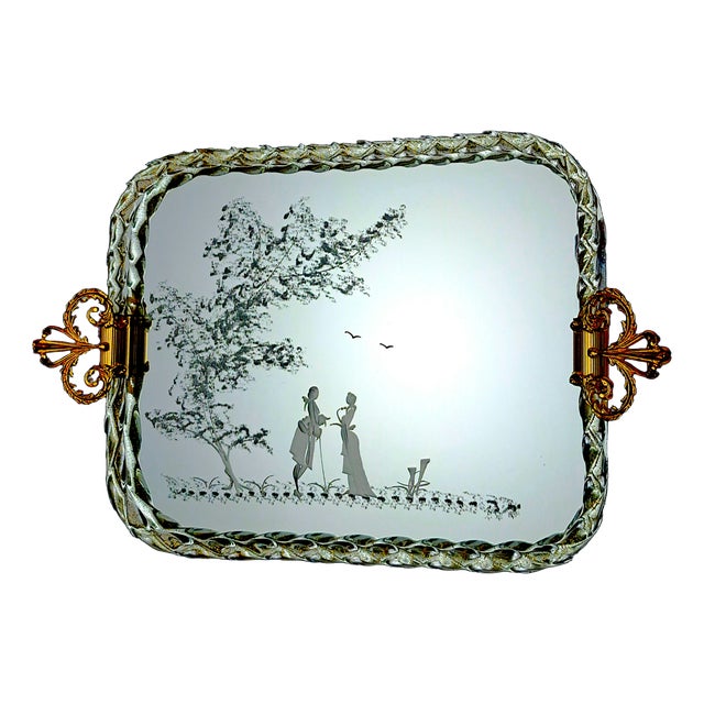 Murano Glass Tray from Manifattura Di Murano, 1980s For Sale