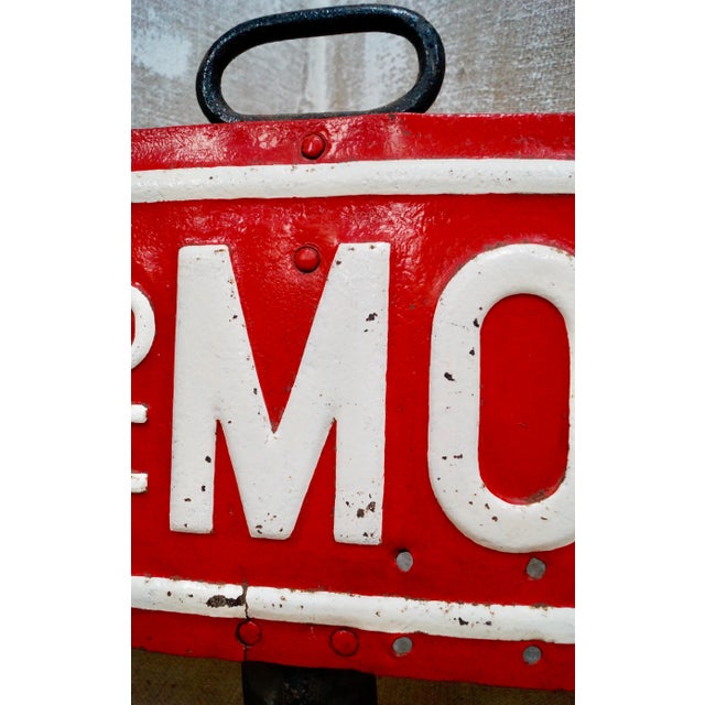 Gwr locomotive not to be moved sign, made from pressed steel with integral lamp bracket. This decorative sign has a...