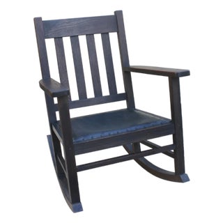 1910s Antique Heywood Brothers & Wakefield Mission Oak Rocker For Sale
