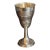 Vintage Italian .800 Solid Silver Kiddush Cup Goblet – Grape Motif, Circa 1950s For Sale