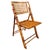 1970s 1970s Vintage Burned Bamboo Bistro Set With Folding Chairs - Set of 3 For Sale - Image 5 of 12