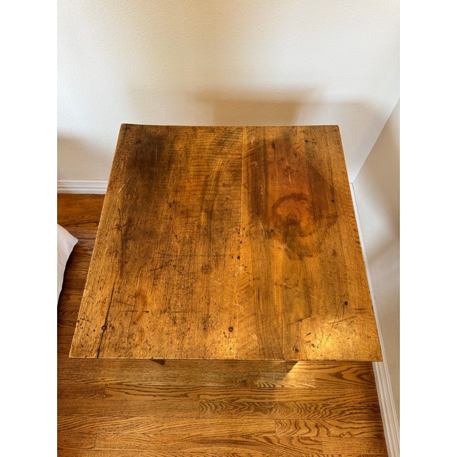 French Provincial French Louis Phillipe Provincial Mixed Wood Banking Table. Circa 1800-1830 For Sale - Image 3 of 3