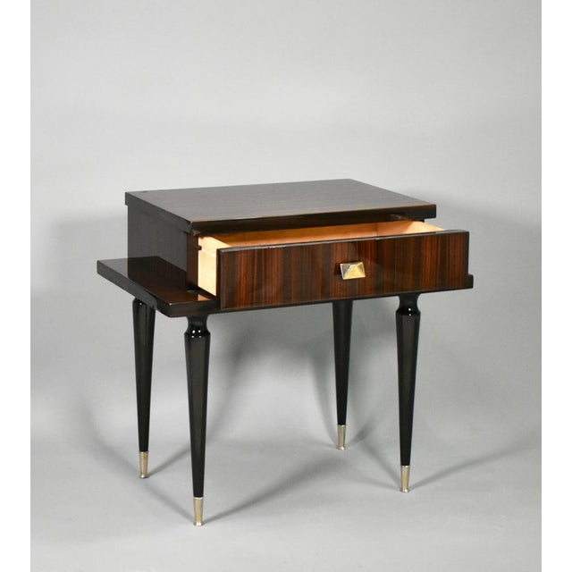 Wood Mid-Century French Macassar Ebony Cabinet, 1970s For Sale - Image 7 of 15