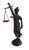 Black Late 20th Century Bronze Lady Justice Statue With Blindfold and Scales, Heavy, 15.25" Tall, Law Office Decor For Sale - Image 8 of 9