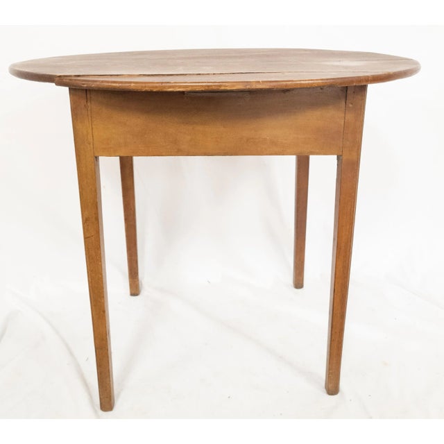 Brown 19th Century Rustic Americana Painted Pine Oval Top Tavern Table For Sale - Image 8 of 13