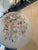 Contemporary elegant milky-white sphere in Murano glass with multicolored Murrine. Floeal design in very particular and...