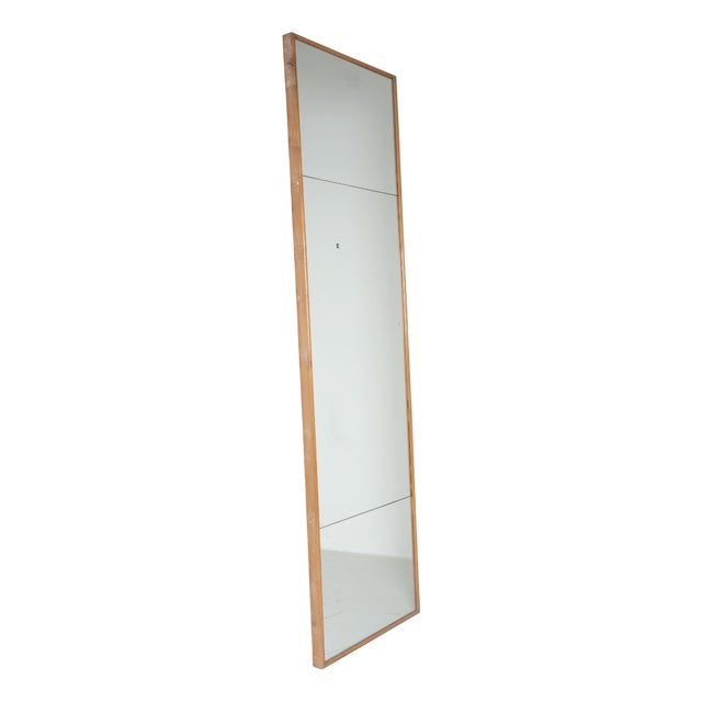 Floor Mirror with Wooden Frame, 1960s For Sale