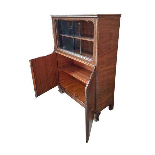 Mid-Century Italian Burl Display Cabinet, 1945 For Sale - Image 13 of 16