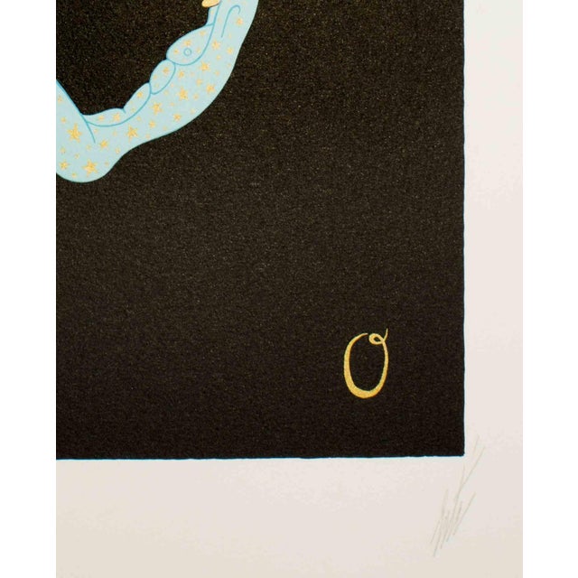 Modern Erté, Letter O, Lithograph and Screen Print, 1976 For Sale - Image 3 of 4