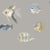 Harlequin Kamanu Wallpaper in Graphite/Mustard For Sale