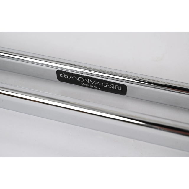 Mid-Century Modern Black Frame Chairs from Castelli, 1970s, Set of 8 For Sale - Image 3 of 10