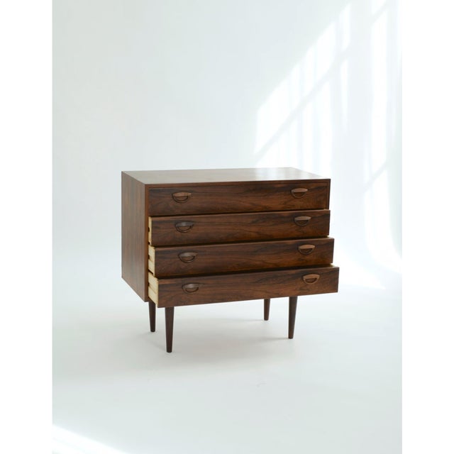 Mid-Century Modern Kai Kristiansen Mid-Century Rosewood Four Drawer Chest, Denmark 1960 For Sale - Image 3 of 7
