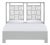 Finn Platform Bed Queen - Light Gray For Sale