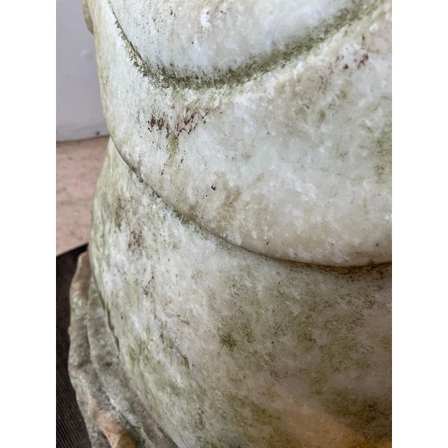 1940s Carved Marble 3 Feet High Siddhartha For Sale - Image 4 of 12