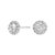 Immerse yourself in the refined elegance of these 14K white gold stud earrings, each featuring a captivating 3/8 carat...