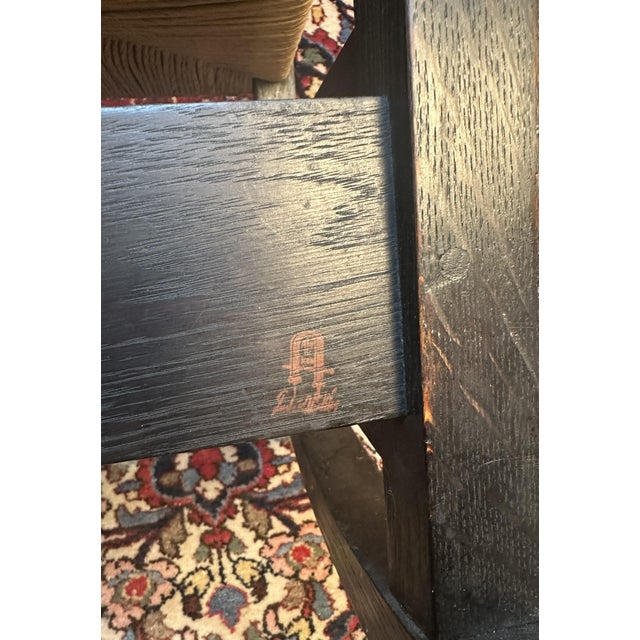 Early 20th Century Gustav Stickley Oak Rocking Chair Model No. 305 For Sale - Image 12 of 14