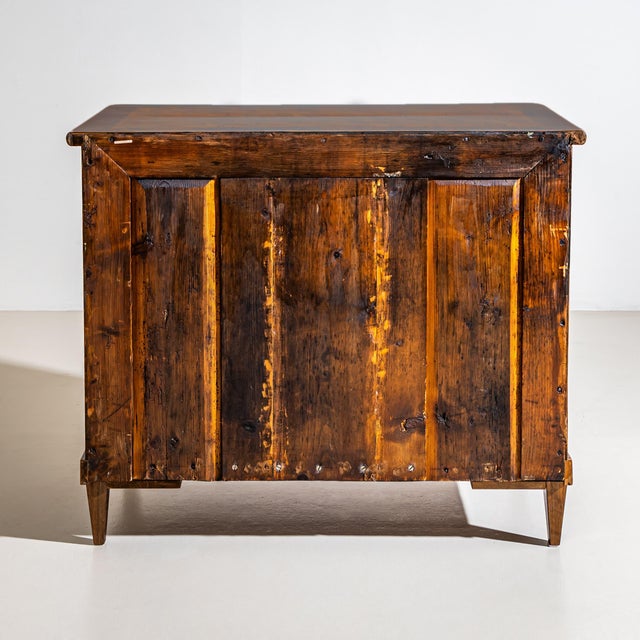 Biedermeier Chest of Drawers With Checkerboard Veneer Pattern, Germany, Circa 1830 For Sale - Image 10 of 10