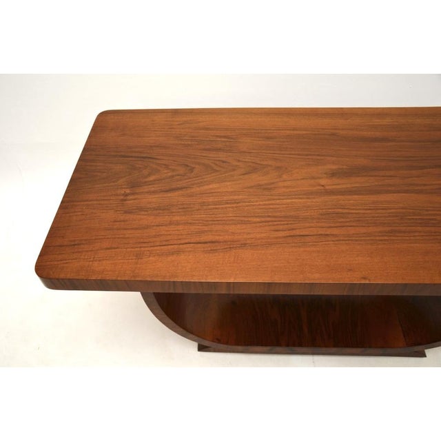 1930s Art Deco Walnut Coffee Table, 1930s For Sale - Image 5 of 10