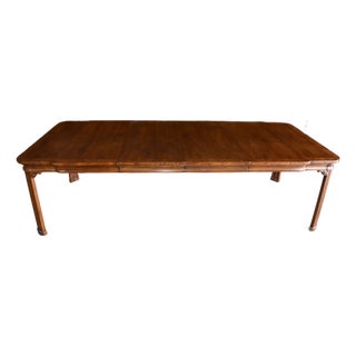Tomlinson Regency Walnut With Banded Burl Dining Table & 2 Leaves For Sale