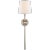 Dover Large Tail Sconce in Burnished Silver Leaf with Linen Shade Designer: AERIN Height: 27" Extension: 6.5" Backplate:...