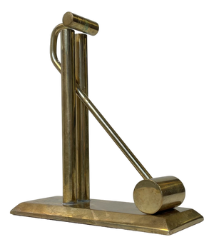 Modernist Sculptural Counterweight Paper Weight in Bronze, 1970s