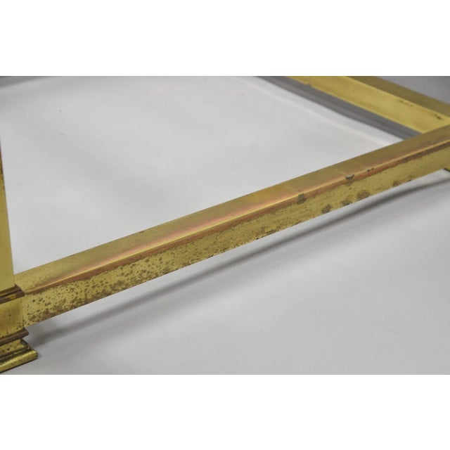 Vintage Mastercraft Hollywood Regency Square Brass Coffee Table Base Only For Sale - Image 14 of 16