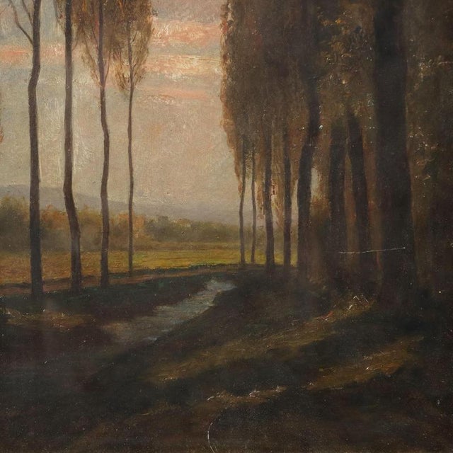 Cabutti, Alta Langhe Landscape Scene, Oil on Cardboard For Sale - Image 3 of 12