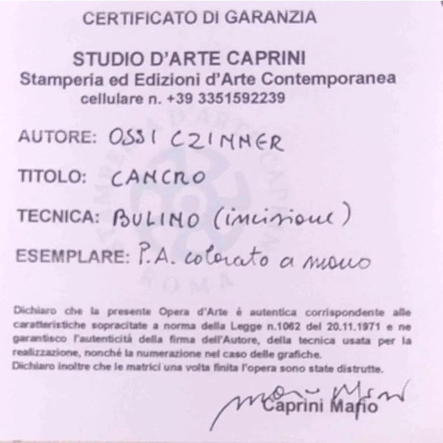 Burin engraving on Magnani-Pescia paper. Paper size 39cmx29,5cm, work size 22cmx17,5cm. Excellent condition, no defects....