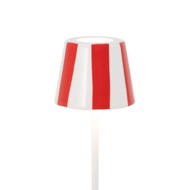 Ceramic Zafferano Ceramic Red Striped Shade for Poldina Micro Lido Lamp For Sale - Image 7 of 7
