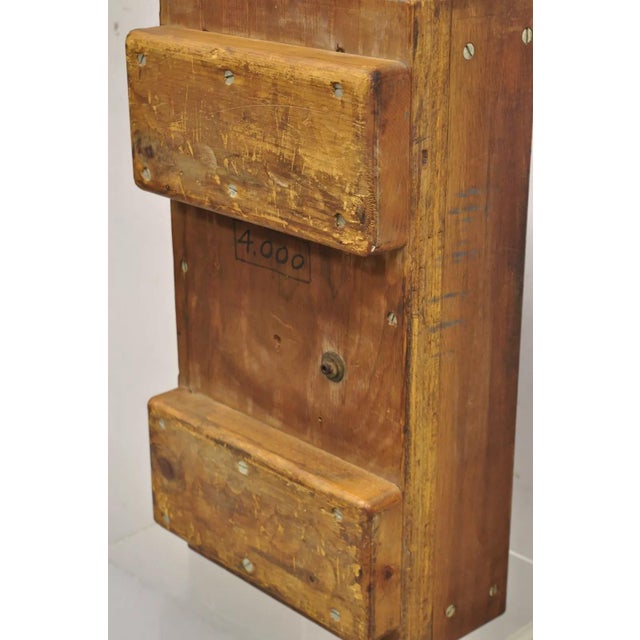 Vintage Industrial Foundry Wooden Block Mold Architectural Valcor Engine Corp For Sale - Image 9 of 12