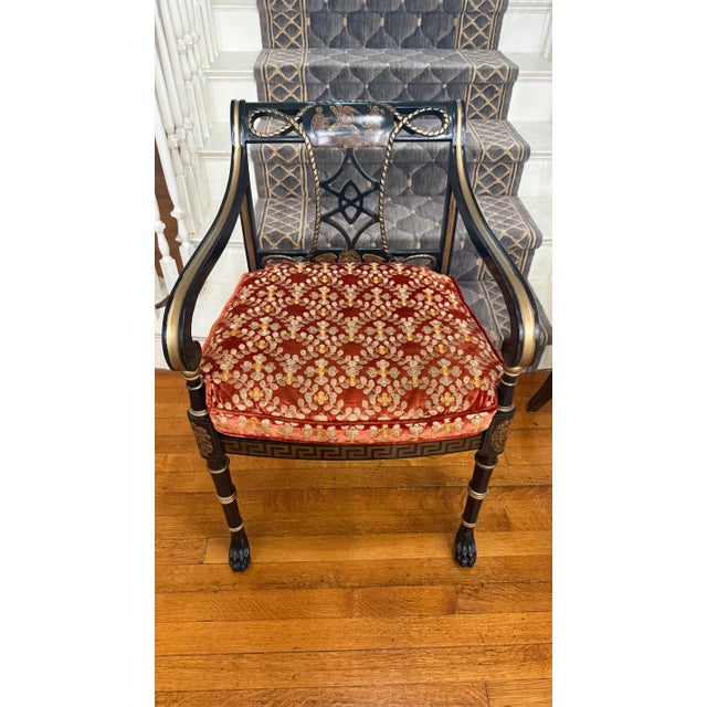 1960s Set of 4 Late 1960s Interior Crafts Inc. Regency Style Armchairs For Sale - Image 5 of 12