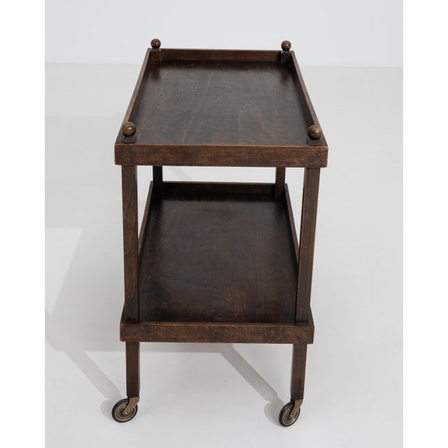 Mid-Century Modern Bar Cart On Casters For Sale - Image 4 of 12