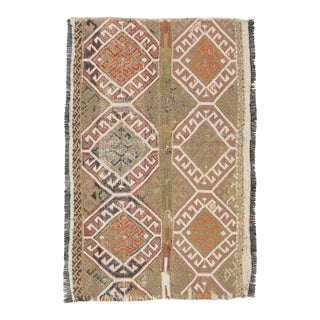 Small Decorative Vintage Kilim Rug - 2`7″ X 4`0″ For Sale