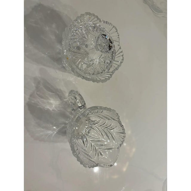 Vintage Crystal Sugar & Creamer Set For Sale In Chicago - Image 6 of 12