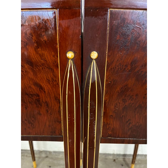 Art Deco Vintage Art Deco Demilune Side Tables Company of Master Craftsmen W. & J. Sloane For Sale - Image 3 of 12