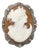 Antique Shell Cameo White Gold With Diamond Brooch Greek Goddess Artemis For Sale
