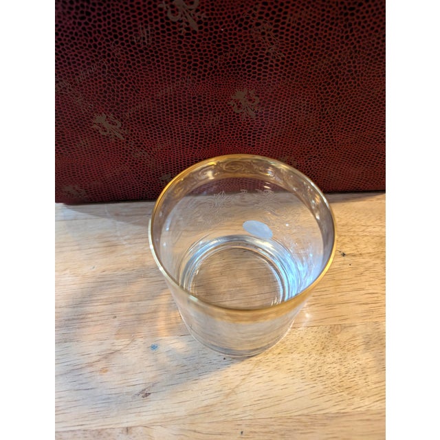 Vintage Alfa & Omega Cristal T. Murano Italian Whiskey Glasses in Original Box For Sale - Image 4 of 12